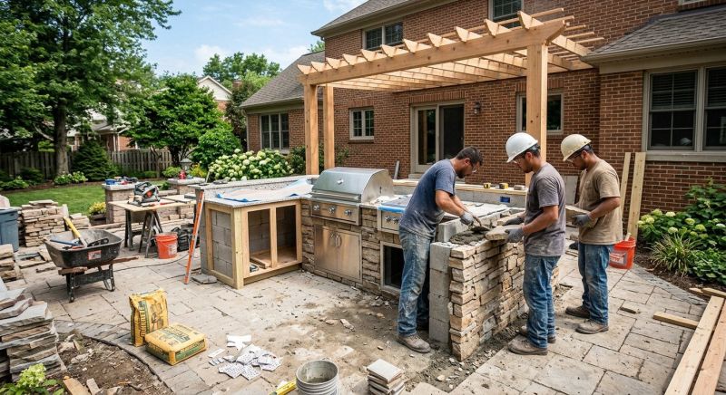 Outdoor Kitchen Installation in Katy, TX